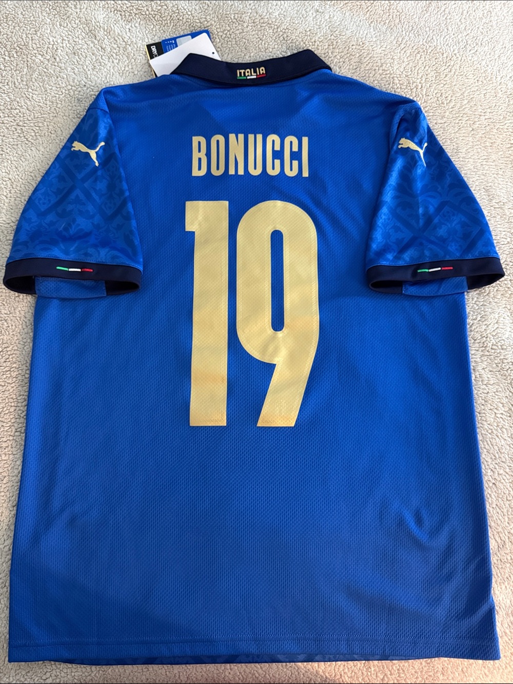 RARE Italy 🇮🇹 #19 Leonardo Bonucci Euro 2020 Winners Edition Puma Home Jersey